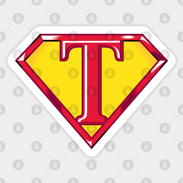 Super T Superman Sticker TeePublic